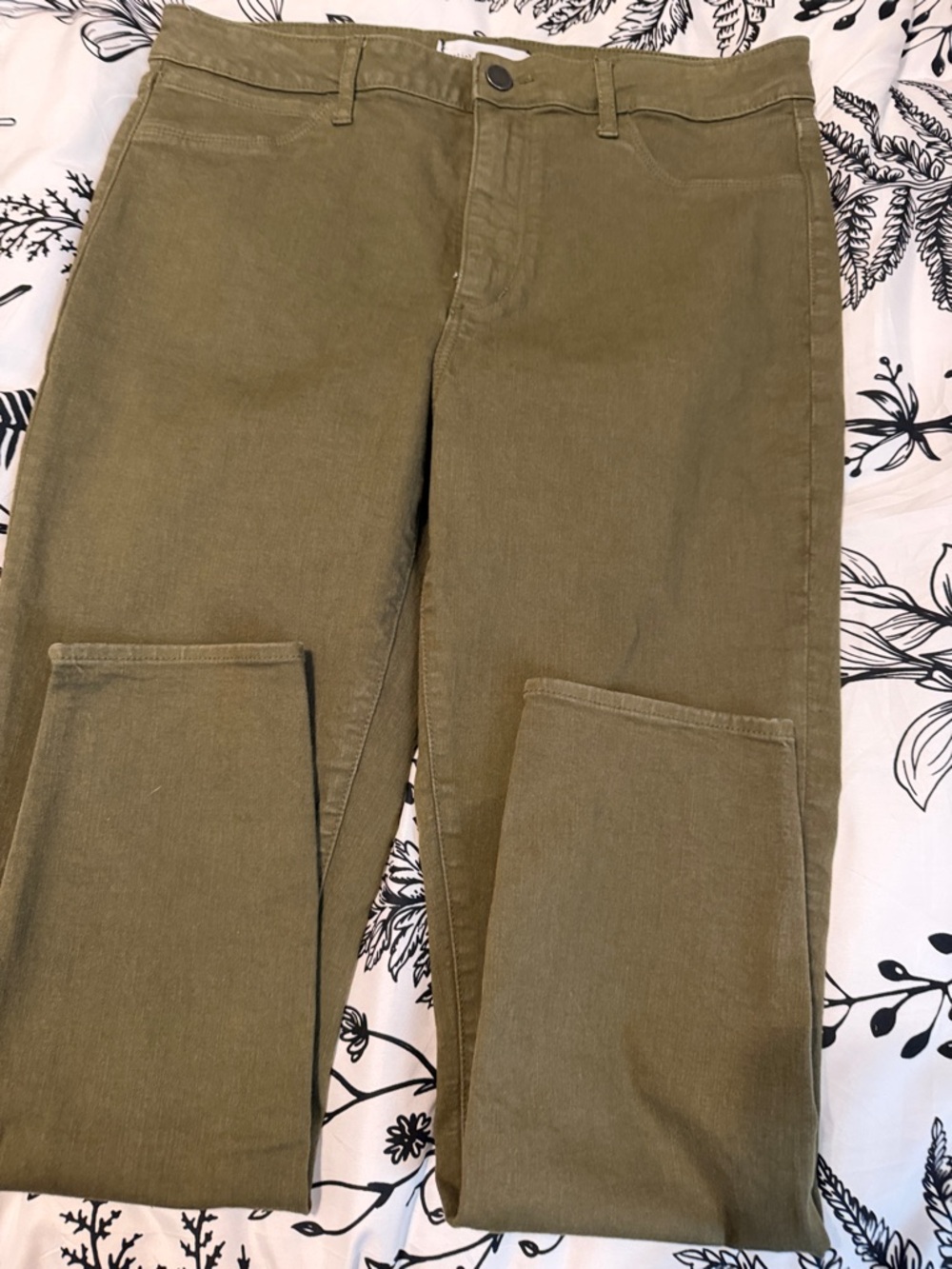 Articles Of Society Olive Corduroy Straight Leg Pants
